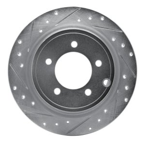 Chrysler 200 Brake Rotor (1) - Rear Left - R1 Concepts - Drilled & Slotted - Silver - `07-`17 Chrysler 200 Brake Rotor (1) - Rear Left - R1 Concepts - Drilled & Slotted - Silver - `07-`17